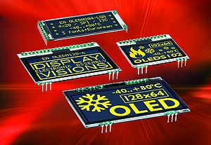 World's first OLED displays with pins for fast mounting