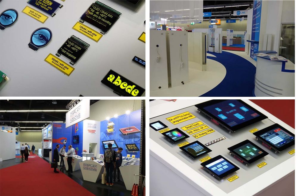[Translate to Englisch:] embedded world Stand mit Displays ELECTRONIC ASSEMBLY