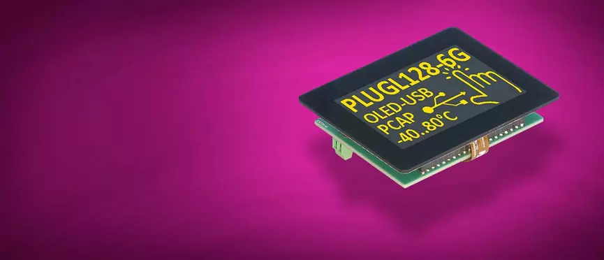 Serial displays with USB, RS232, I²C and SPI as OLED TFT or LCD