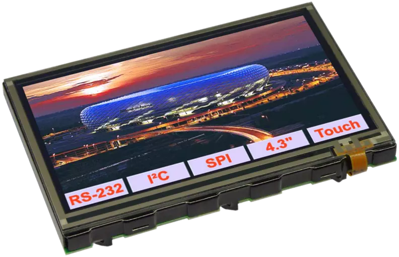 Touchpanel w. SPI, I²C, RS232