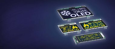 OLED display, 4 different sizes: Text and graphic display