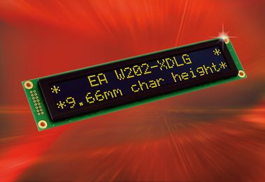 OLED alphanumeric display can handle a wide temperature range