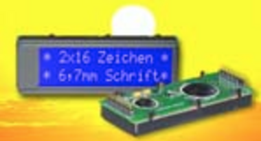 Blue LCD for pcb mounting from DISPLAY VISIONS