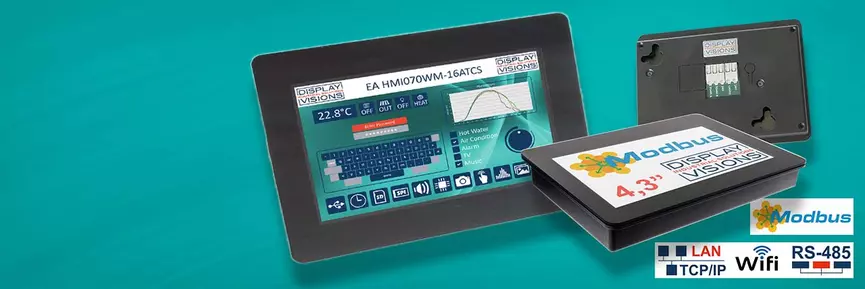 Modbus Display with Touch for 24V  RTU/TCP