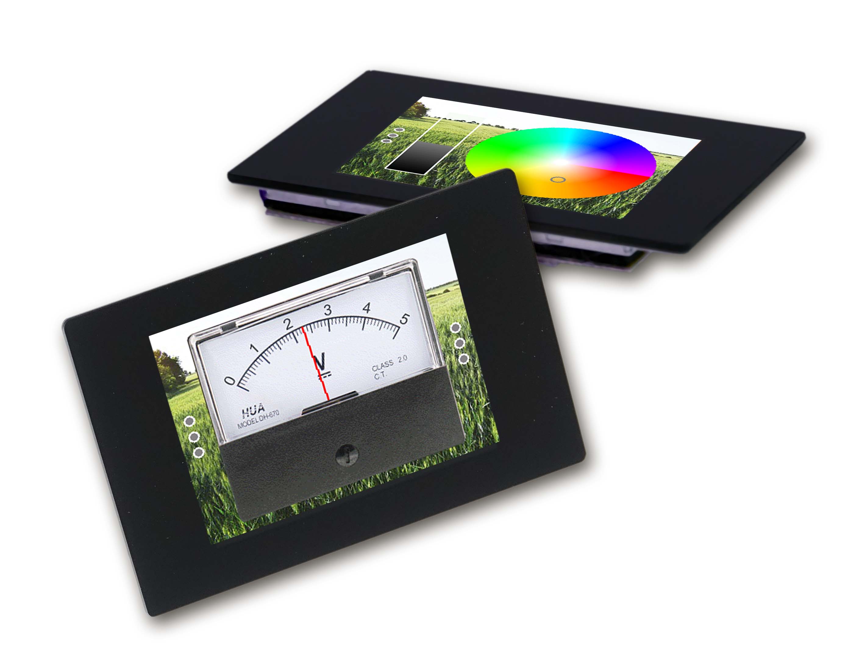 Intelligent displays LCD for home automation for display, control and regulation