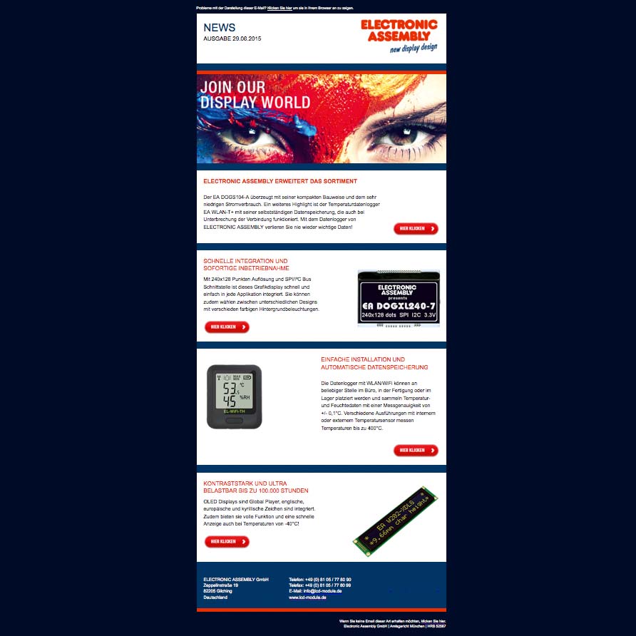 Newsletter 2015/06 OLED 2x20