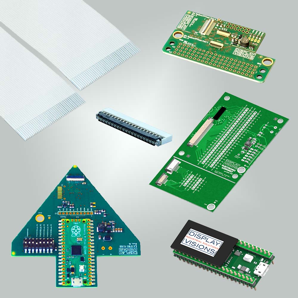 Touch panel as accessory, bezel, frame mounting, cable, connector