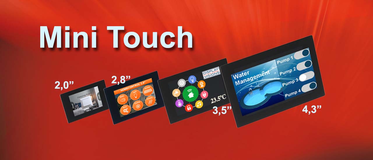 TFT displays, buy here with or without intelligence and touch panel