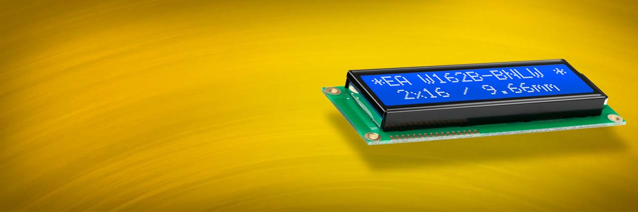 Dot matrix LCD for 4-/8-bit as text display HD44780 compatible