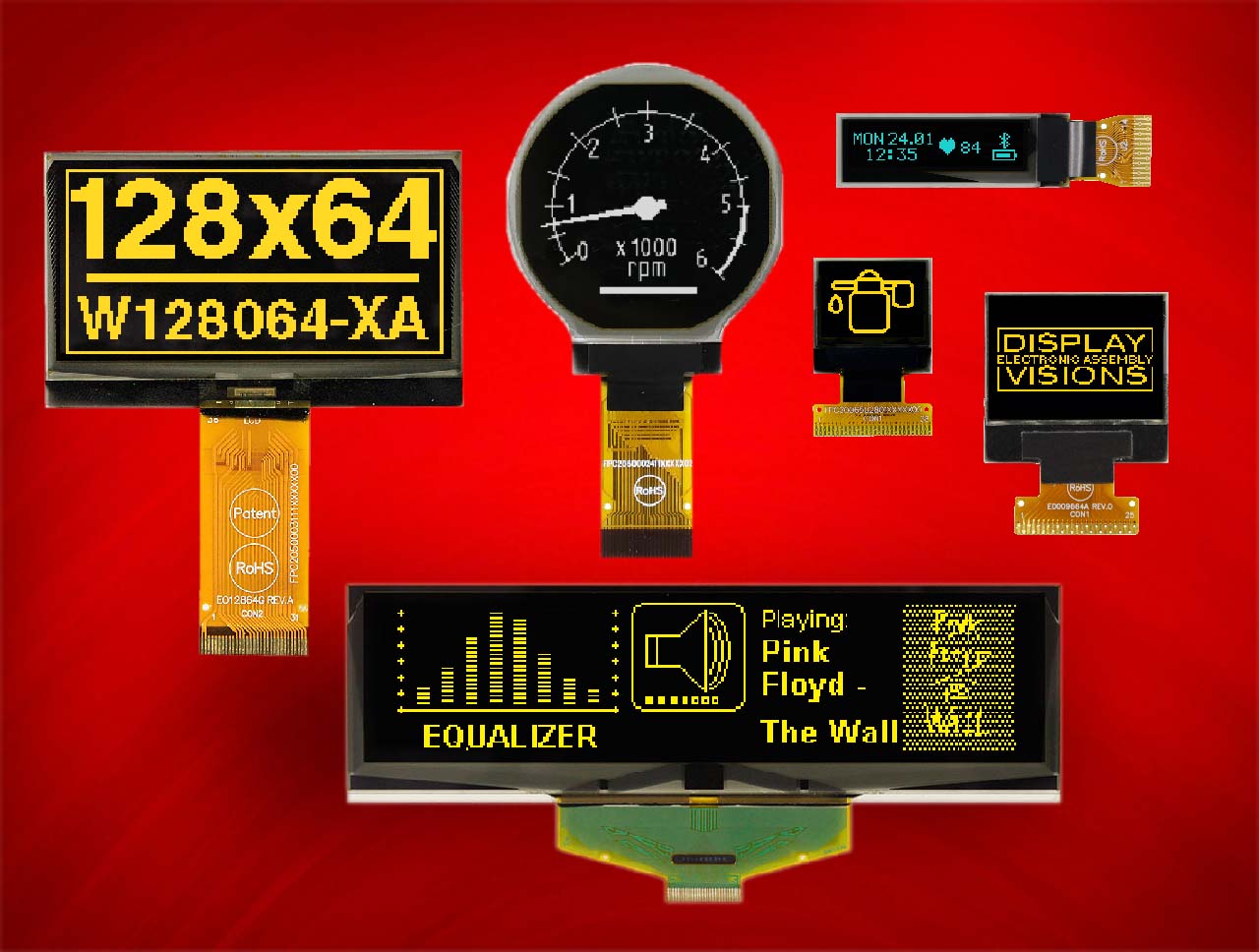 OLED: Small graphic displays with flax cable